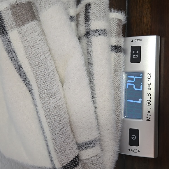 LYSSE Cocoon Shawl Shrug Soft Sweater Gray White OS One Size - Picture 12 of 14